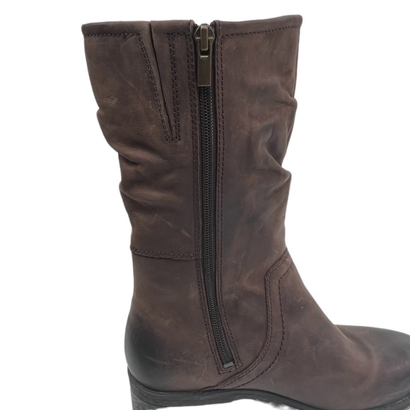 NWT Clarks Women's Brown Leather Mani Juniper Side Zip Boots Size 7M - Picture 10 of 16